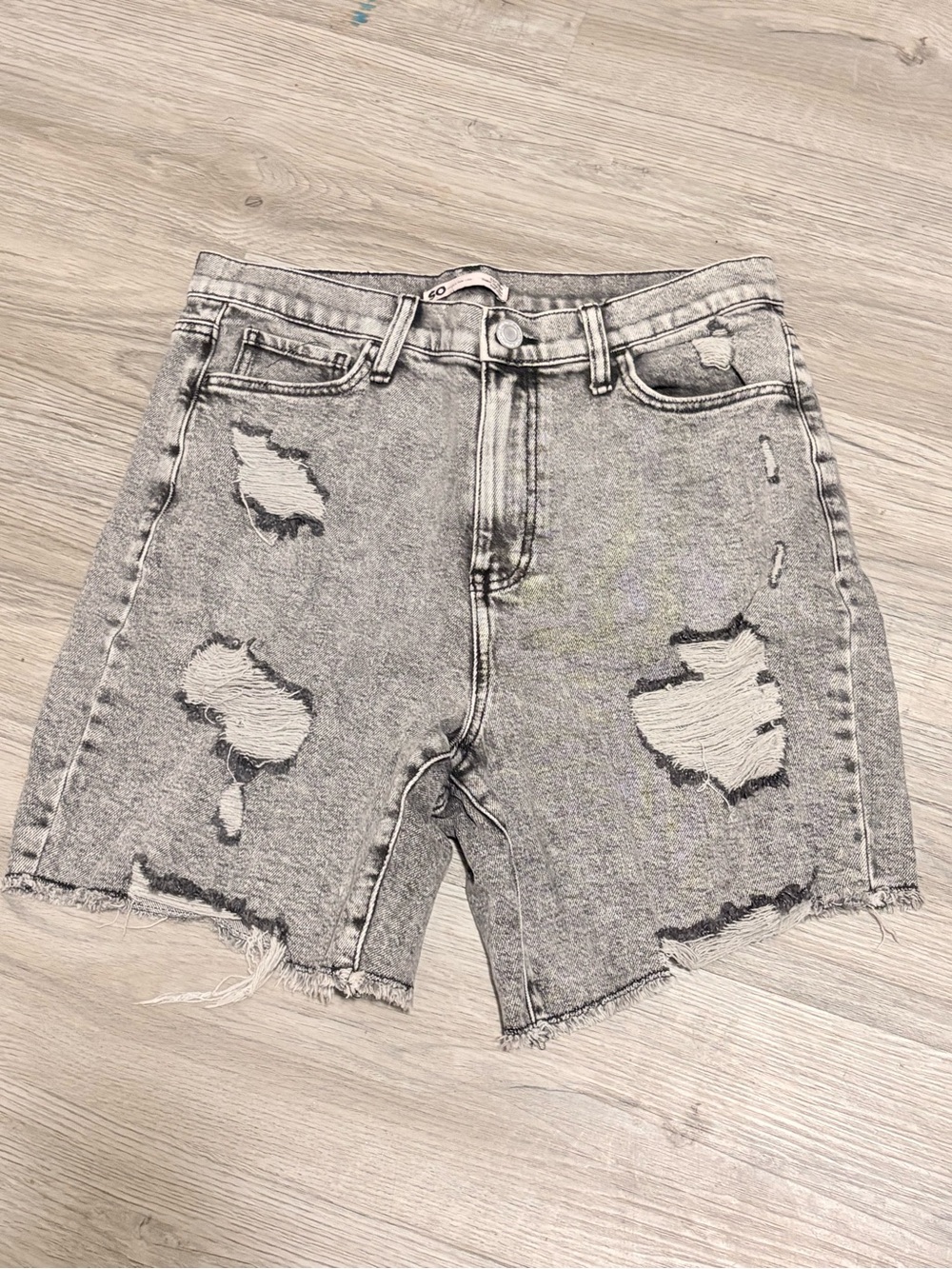 SO Grey Washed Super High-Rise Dad Jeans